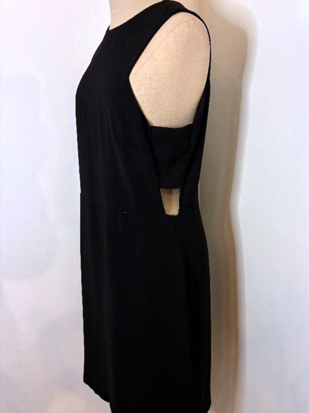 H&M LBD Little Black Dress Cocktail Dress Side Cutout Sleeveless Dress Size 10